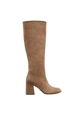 NEW Stuart Weitzman Flareblock 85 Slouch Knee High Boots Womens 9 Brown Suede